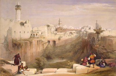 El estanque de Betesda, Jerusalén de David Roberts