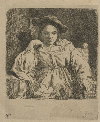 niña sentada de David van der Kellen