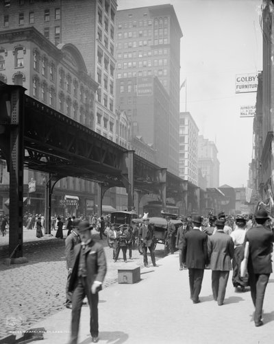 Avenida Wabash, Chicago, c.1907 de Detroit Publishing Co.