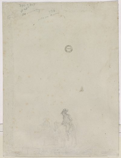 Sketch of Peasants at a Fountain (verso) de Dirk Langendijk