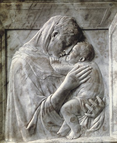 Madonna Pazzi (Virgen con el Niño), c1417-18 (mármol) de Donatello