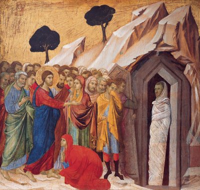 La Resurrección de Lázaro de Duccio di Buoninsegna