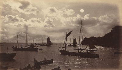 Efecto de luz de luna-Bahía de Panamá, 1877 de Eadweard Muybridge