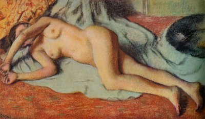 Bañista acostada en el suelo de Edgar Degas