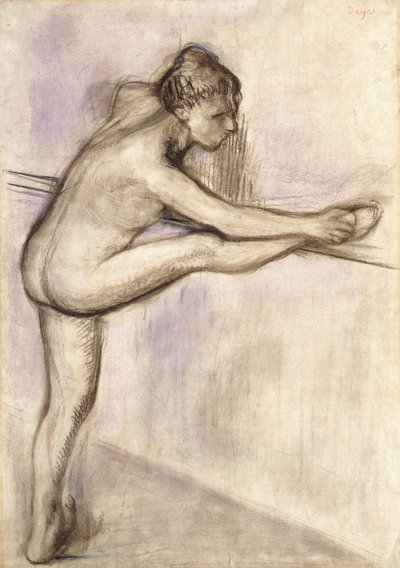 Bailarina en la barra, 1884-1888 de Edgar Degas