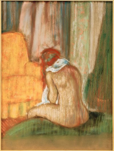 Desnudo sentado de espaldas de Edgar Degas