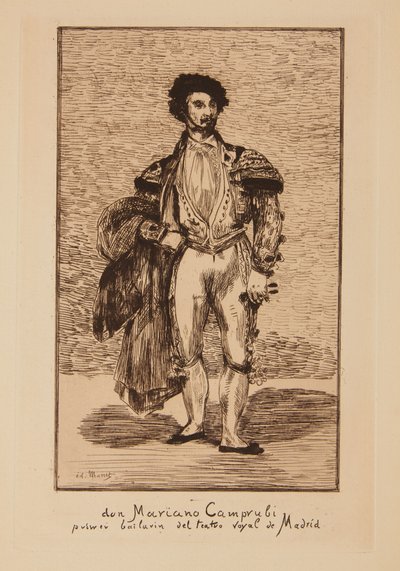 El bailarín (Mariano Caprubi) de Édouard Manet