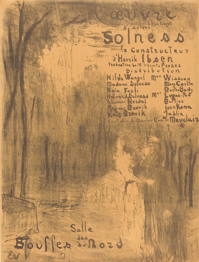 Solness el constructor, 1894 de Edouard Vuillard