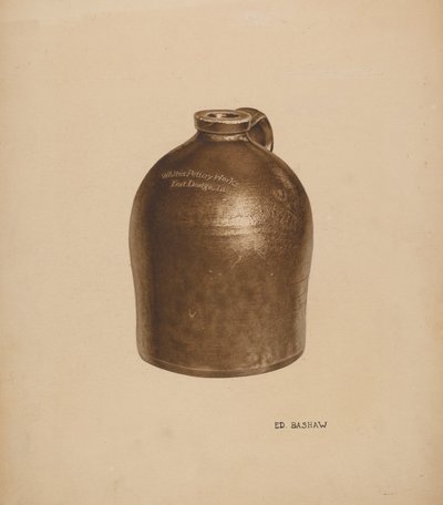 Jarra de leche de cerámica de Edward Bashaw