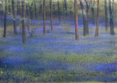 Bosque de campanillas azules de Edward Clifford