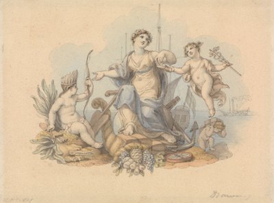 Alegoría de los oficios del mar de Edward Francis Burney