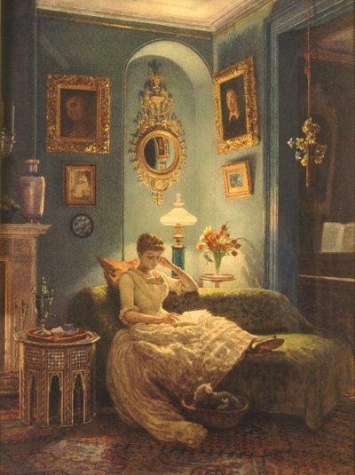 Una tarde en casa, 1888 de Edward John Poynter