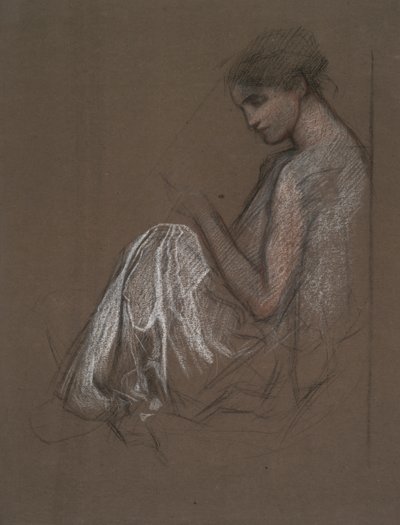 Figura femenina sentada. de Edwin Austin Abbey