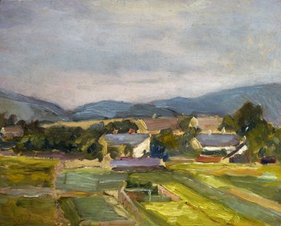 Paisaje en el norte de Austria de Egon Schiele