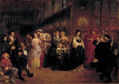 El cortejo de Ana Bolena, 1846 de Emanuel Gottlieb Leutze