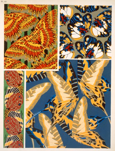 Diseño con motivos de insectos de Émile Allain Séguy