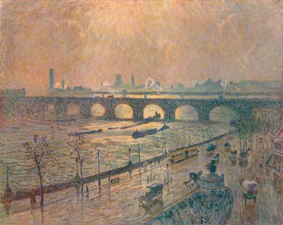 Puente de Waterloo - Un día lluvioso, c1917 de Emile Claus