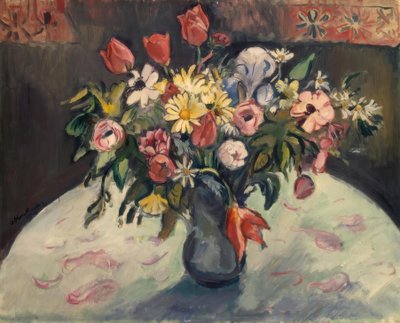 Flores (tulipanes y margaritas) de Emile Othon Friesz