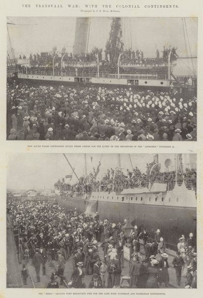 La guerra de Transvaal, con los contingentes coloniales de English Photographer