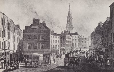 Broad Street, St Giles, alrededor de 1830 de English School