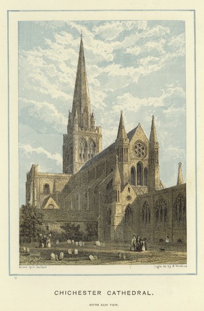 Catedral de Chichester, vista sureste de English School