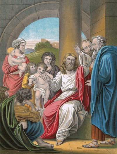 Cristo bendiciendo a los niños de English School