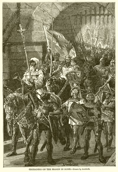 Cruzados en marcha en Roma de English School