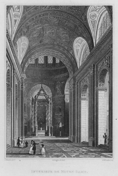 París, interior de Notre Dame de English School