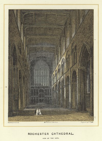 Catedral de Rochester, vista de la nave de English School