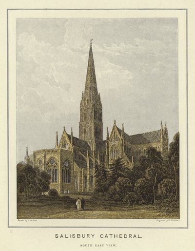 Catedral de Salisbury, vista sureste de English School