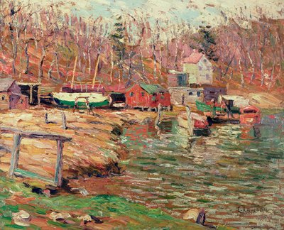 Escena del río Harlem de Ernest Lawson