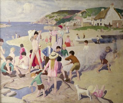 Escena de Playa, c.1925 de Ernest Procter