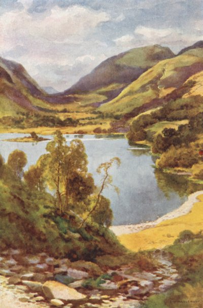 Grasmere desde Loughrigg (litografía en color) de Ernest William Haslehust