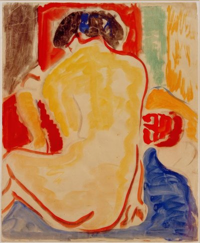 Desnudo de espalda amarillo de Ernst Ludwig Kirchner