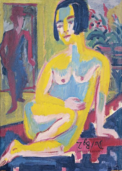 Desnudo femenino sentado. Estudio de Ernst Ludwig Kirchner