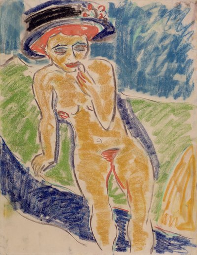 Desnudo femenino sentado de Ernst Ludwig Kirchner