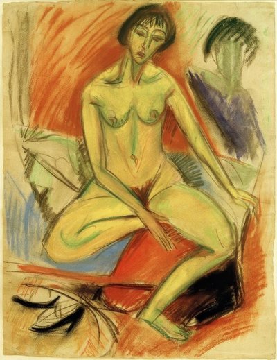 Desnudo femenino sentado de Ernst Ludwig Kirchner