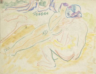 Dos Desnudos Reclinado de Ernst Ludwig Kirchner