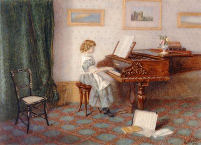 Al piano, 1876 de Esther H. Jones