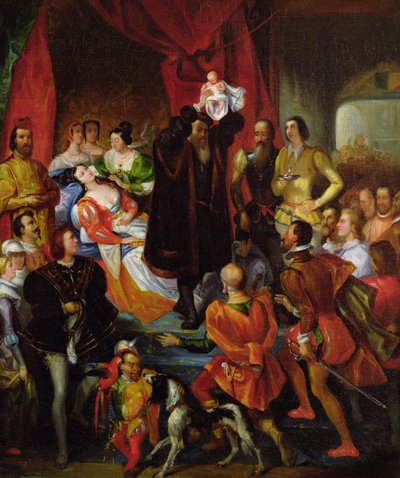 El nacimiento de Enrique IV de Eugene Deveria