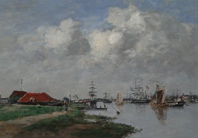 El río Escalda en Amberes de Eugene Louis Boudin