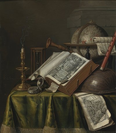 Naturaleza muerta de vanitas de Evert Collier