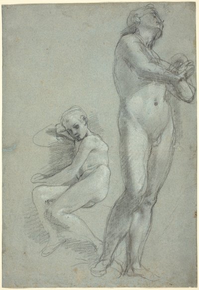 Dos jóvenes desnudos [recto] de Federico Barocci