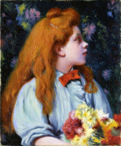 Niña con flores de Federigo Zandomeneghi