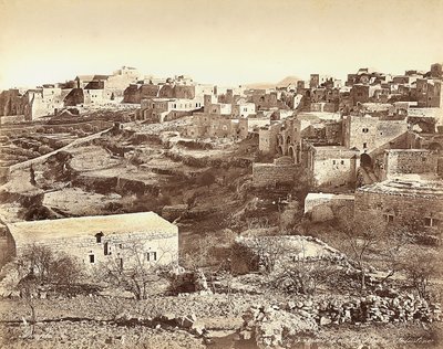 Vista panorámica de Belén, Israel de Félix Bonfils