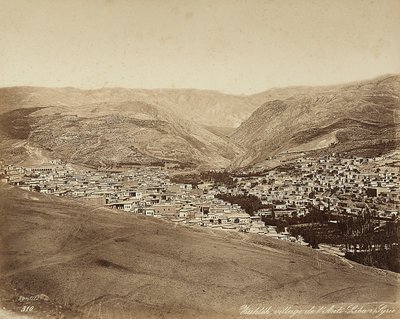 Vista panorámica de Zahleh, Siria de Félix Bonfils