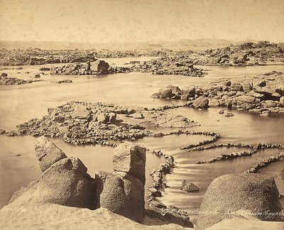 Las cataratas del Nilo, Egipto de Félix Bonfils