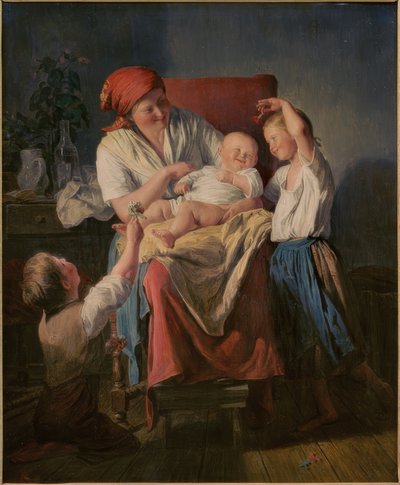 Felicidad maternal de Ferdinand Waldmüller