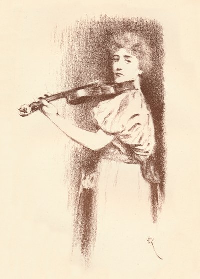 Un violinista, c1898 de Fernand Khnopff