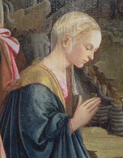 La Natividad, (detalle) que representa a la Madonna, 1470 de Fra Filippo Lippi